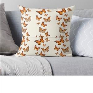 Butterfly print pillow